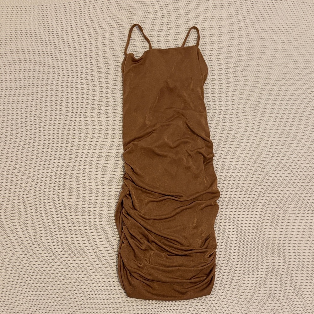 Fashion Nova Brown Backless Dress